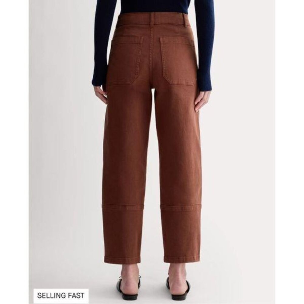 Everlane - The Utility Barrel Pant - Cocoa Size 4 - Picture 3 of 6